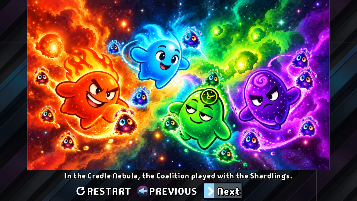 The illustrated Coalition story scene from Nebulons